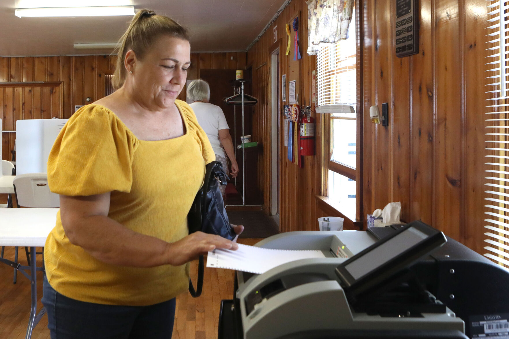 Susan Langkopf finishes voting